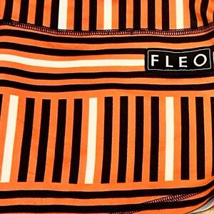 Fleo Witch 1.1 Halloween HTF RARE Orange and Black Striped Shorts L